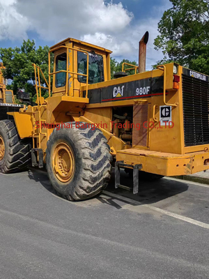 Carregador de rodas CAT980F usado com potência e estabilidade hidráulica elevadas
