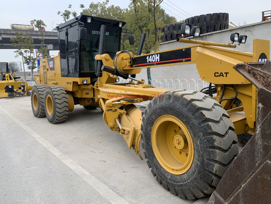 Horas de funcionamento baixas Cat Grader Usado Caterpillar 140H Land Leveler com motor Cummins