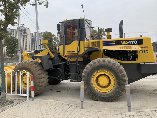Japão Origem 21Tons Usados Komatsu WA470 Carregadores de Roda Carga nominal 7 toneladas prontos para trabalhar