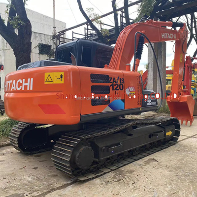 Pequena máquina mini escavadeira usada Hitachi ZX120 com bomba hidráulica original