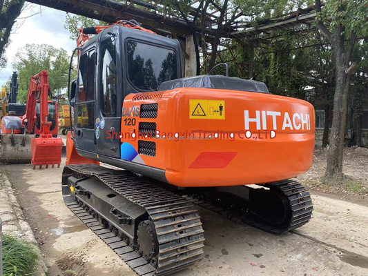 Pequena máquina mini escavadeira usada Hitachi ZX120 com bomba hidráulica original