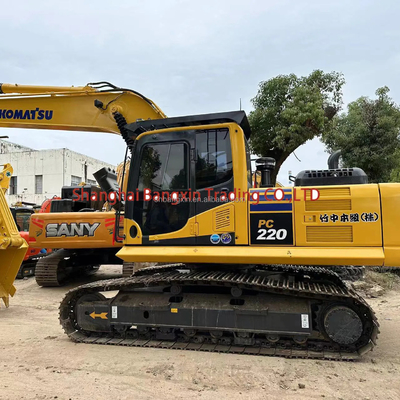 Mini escavadeira Komatsu PC220-8 com motor Cummins Forte potência e estabilidade hidráulica