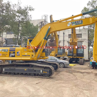 Pequena máquina usada mini escavadeira Komatsu PC240 com cilindro hidráulico original