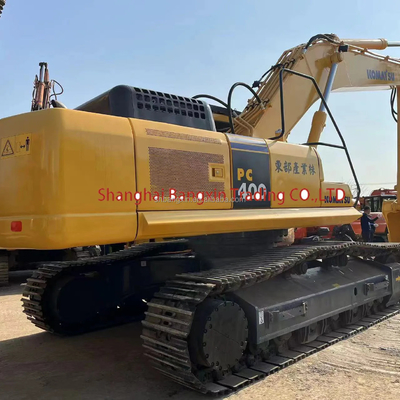 Pequena máquina mini-excavadora usada Komatsu PC400-7 com válvula hidráulica original