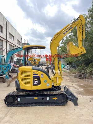 Mini-excavadora Komatsu PC40MR com válvula hidráulica original e capacidade de balde de 0,23 m3