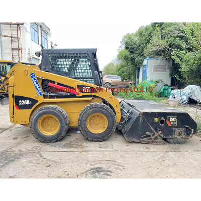 Pequena Máquina Mini Excavadora Usada Skid Steer CAT 226 com cilindro hidráulico original