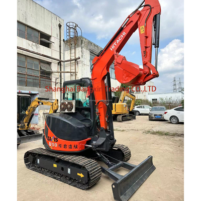Mini escavadeira Hitachi ZX50U com cilindro hidráulico original e capacidade de balde de 0,23m3