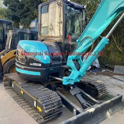 Quase original feito 2023 ano de fabricação mini escavadeira usada Kobelco SK55 escavadeira