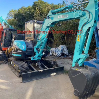 Quase original feito 2023 ano de fabricação mini escavadeira usada Kobelco SK55 escavadeira