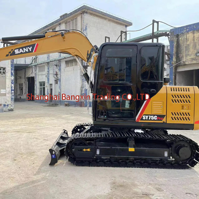 SANY SY75C Mini Excavator 7500 KG Peso da máquina e design compacto