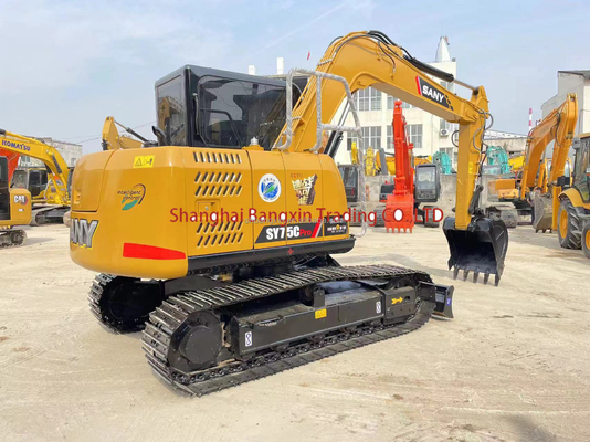 SANY SY75C Mini Excavator 7500 KG Peso da máquina e design compacto