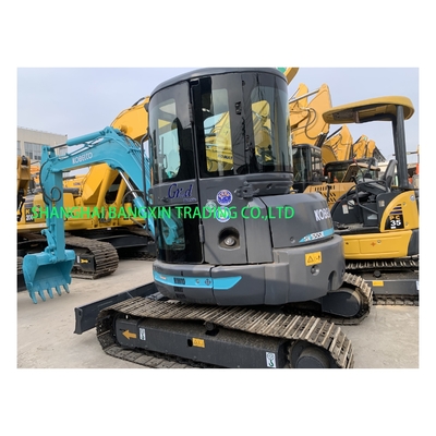 boa condição Kobelco SK55SR mini escavadeira forte potência e estabilidade hidráulica