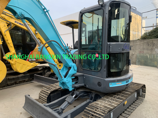 boa condição Kobelco SK55SR mini escavadeira forte potência e estabilidade hidráulica