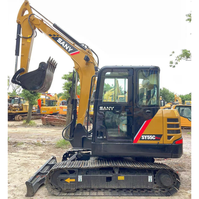 Peso operacional 5,5 toneladas Sany SY55C Excavadora Máquina de Escavação Usada com Envio Gratuito