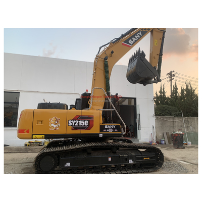 Excavadora Sany SY215 usada com potência forte e estabilidade hidráulica