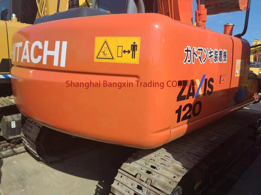 Excavadora japonesa usada Hitachi ZX120 em boas condições e com 1 garantida