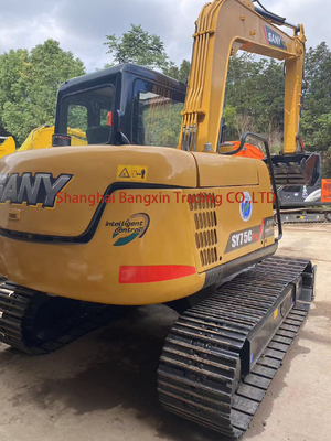Mini escavadeira Sany SY75 usada com motor cat e bomba hidráulica original em boas condições