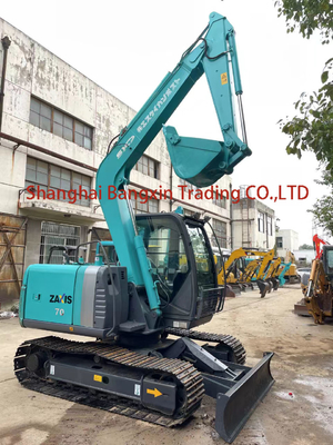 Forte potência e estabilidade hidráulica Usada Hitachi ZX70-3 escavadeira para construção