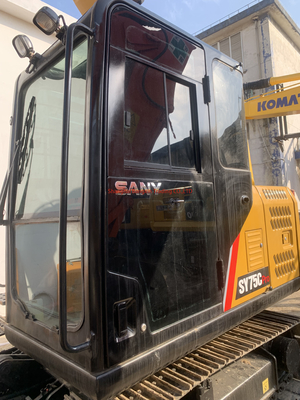 40 kw Sany SY75 escavadeira de segunda mão quase pronta para compra rápida