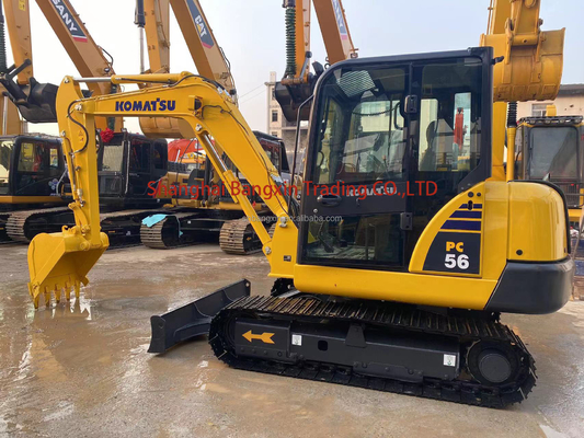 Em bom estado usado Komatsu PC56 escavadeira de rastreamento todas as funções normais 7 dias de entrega
