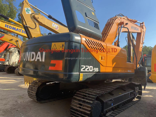 22000 KG peso da máquina usado Hyundai R220-9S escavadeira segunda mão Cummins motor
