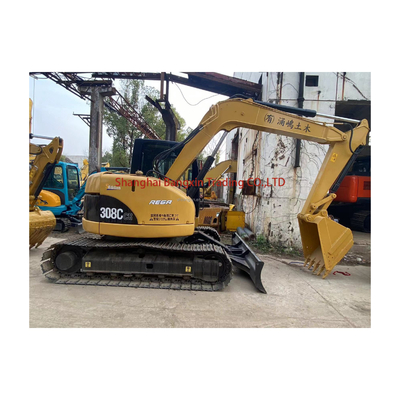 Trabalho assegurado com uma excavadora CAT 308C com válvula hidráulica original usada e 700 horas de trabalho