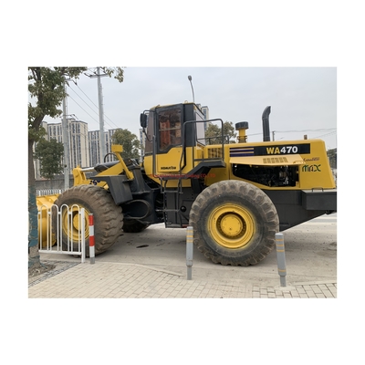 Tempo de entrega do carregador de rodas usado Komatsu WA470 7 dias, potência forte e estabilidade hidráulica