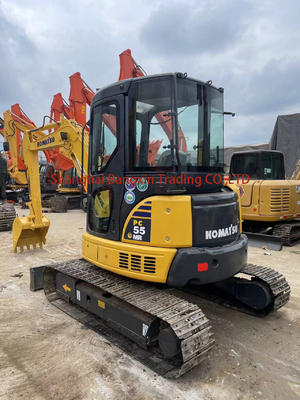 Mini escavadeira usada Komatsu PC55MR-2 28.5k ano 2021 excelente estado