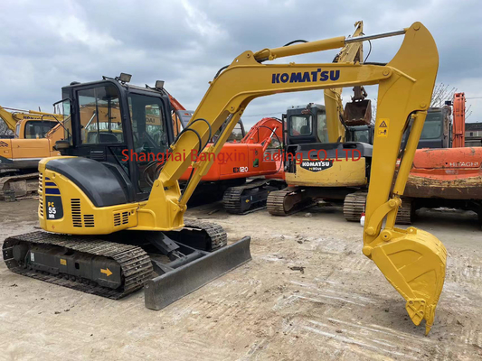 Mini escavadeira usada Komatsu PC55MR-2 28.5k ano 2021 excelente estado
