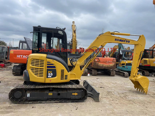 Mini escavadeira usada Komatsu PC55MR-2 28.5k ano 2021 excelente estado