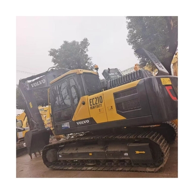 Excavadora Volvo EC210D usada com peso operacional de 21 toneladas e certificação EPA/CE