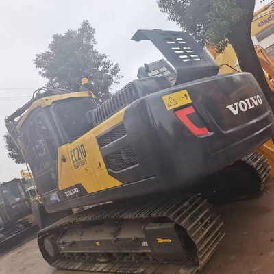 Excavadora Volvo EC210D usada com peso operacional de 21 toneladas e certificação EPA/CE
