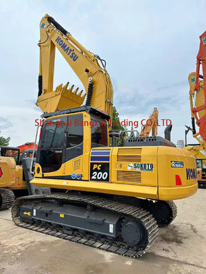 Excavadora Komatsu PC200 Usada Forte Potência E Alta Estabilidade Hidráulica