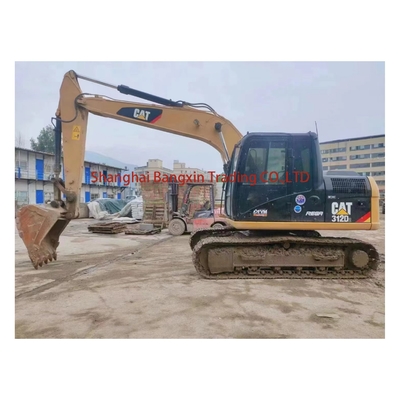 Máquina de construção de escavadeiras de rolagem usadas Cat 312D2 com válvula hidráulica original
