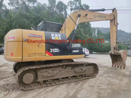 Máquina de construção de escavadeiras de rolagem usadas Cat 312D2 com válvula hidráulica original