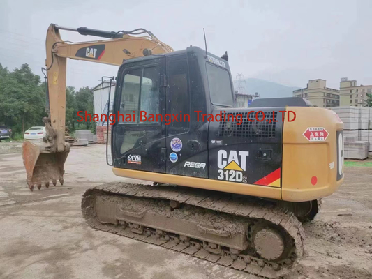 Máquina de construção de escavadeiras de rolagem usadas Cat 312D2 com válvula hidráulica original