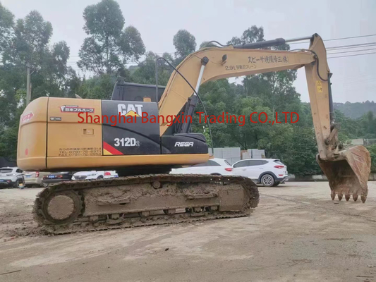 Máquina de construção de escavadeiras de rolagem usadas Cat 312D2 com válvula hidráulica original